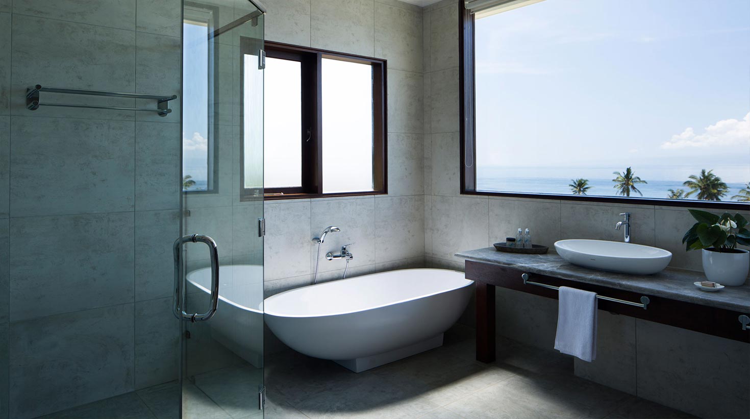 villa bali candidasa luxury bathrooms