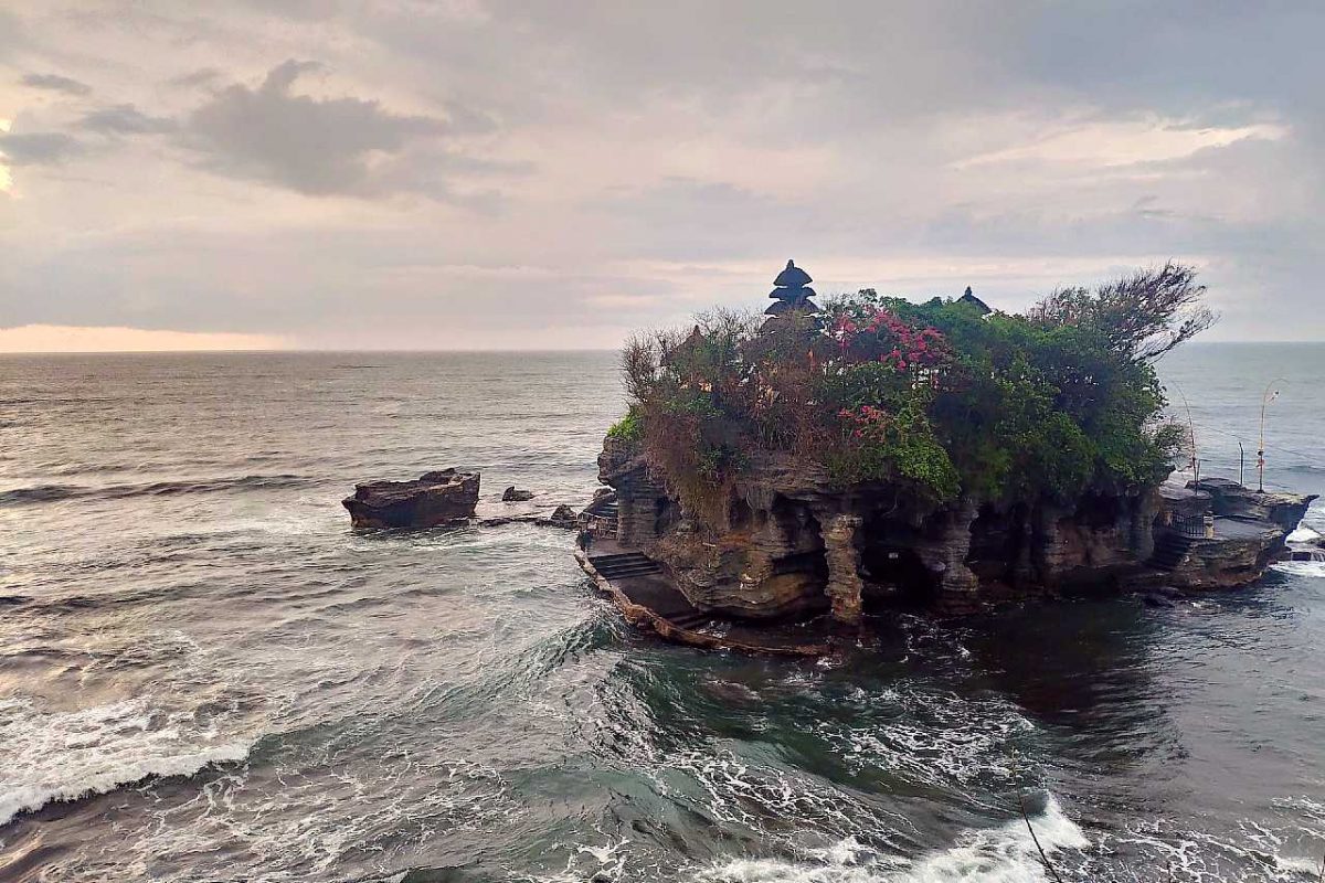 tanah Lot temple during high tide