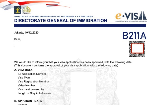 Виза b211. EVISA Индонезия. Виза b211 в Индонезию. На Бали виза b211a. Как выглядит электронная виза на Бали.