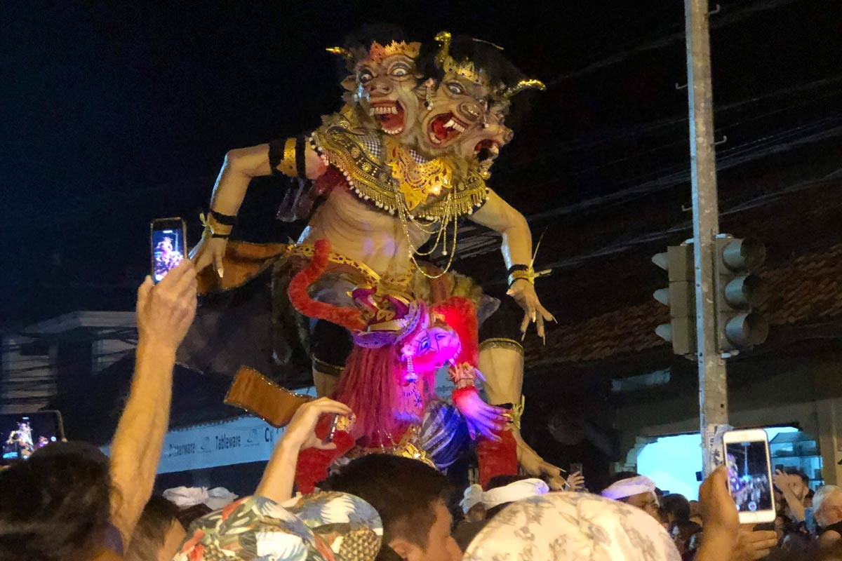 Ogoh-ogoh parade in Seminyak 2019