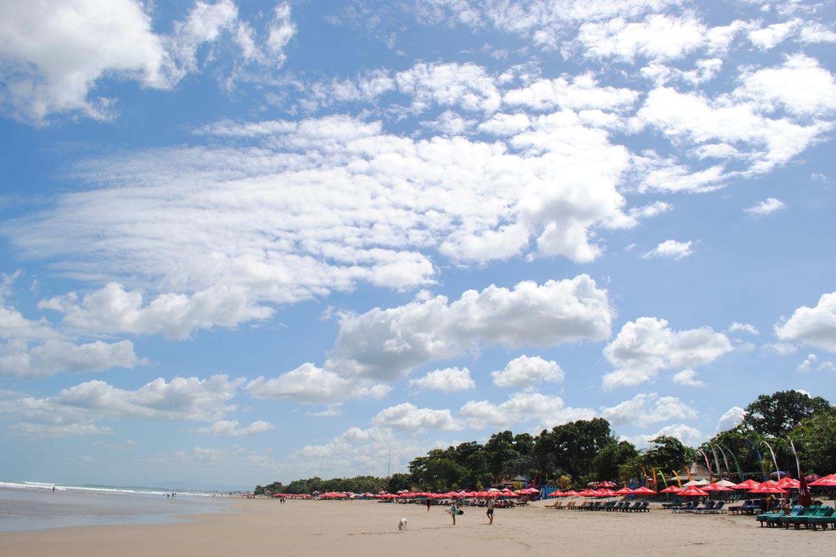 Sunny day at Kuta Beach