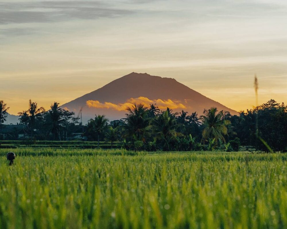 Mount Agung Bali during Sunrise