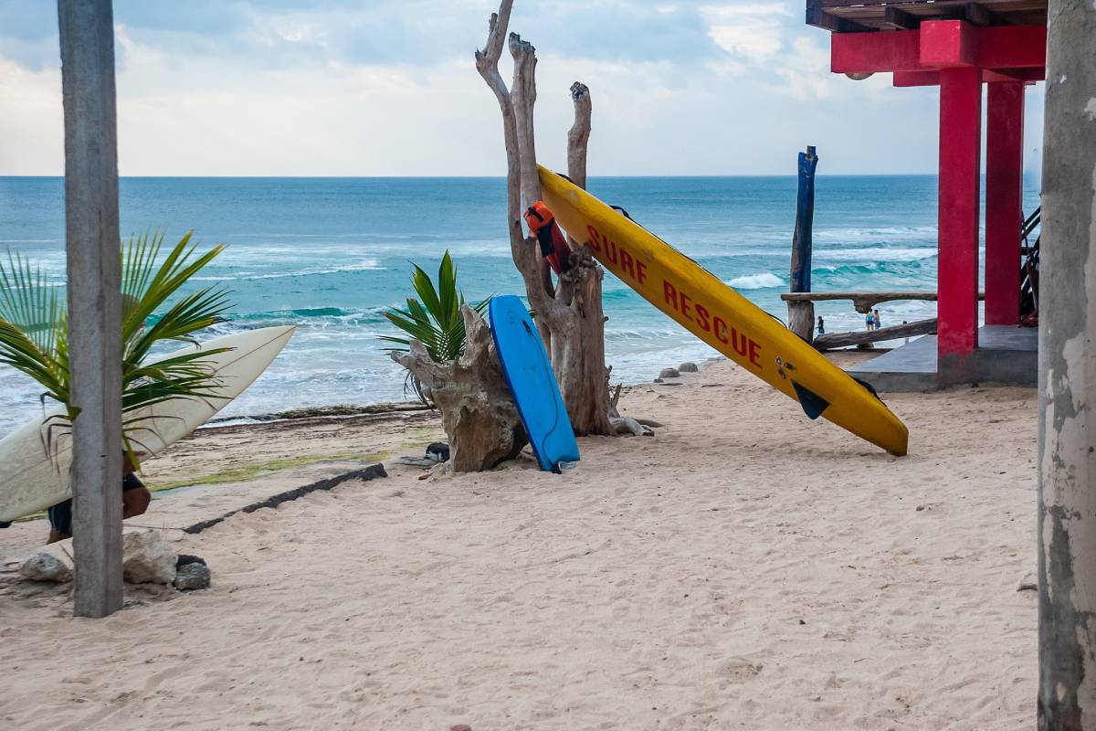 Empty South Bali Beach during Lockdown