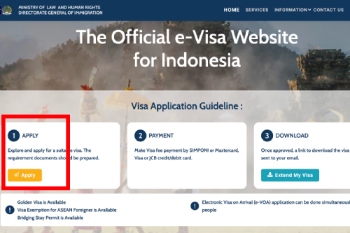 official website immigration indonesia bali