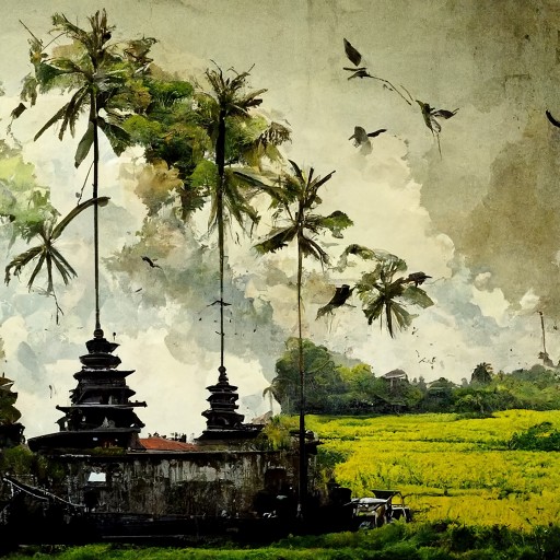 Banksy AI painting Bali artificial intelligence bot