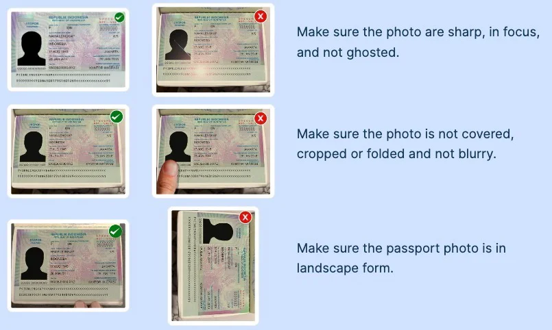 passport scan requirements visa indonesia